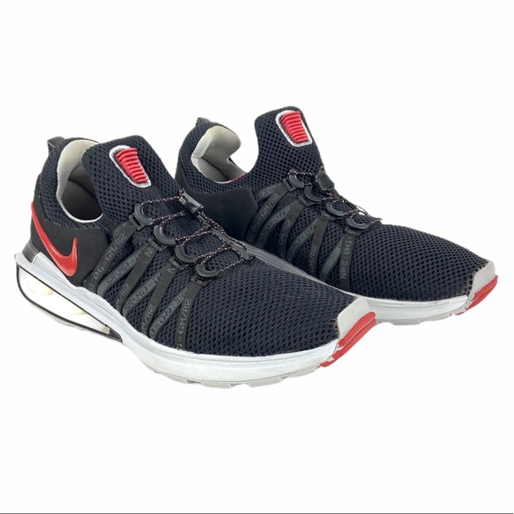 Nike Shox Gravity Running Shoe 12 Black Red Gray - Picture 2 of 15